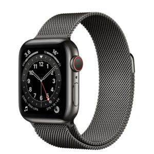 Apple Watch Series 6 40mm LTE [M06Y3, Graphite Stainless Steel Graphite Milanese Loop]